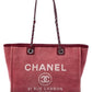 Chanel Red Canvas Medium Deauville Tote (Authentic Pre-Owned)