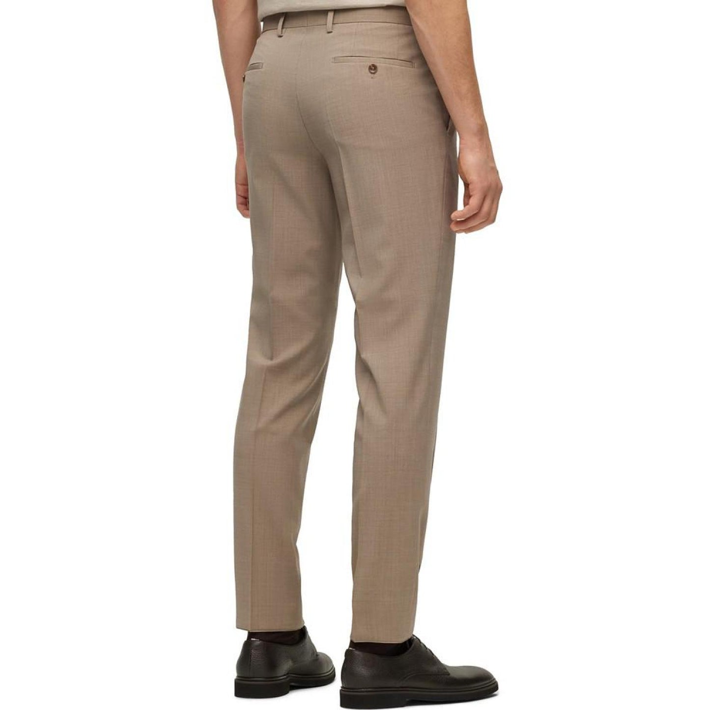 Men's Slim-Fit Melange Stretch Wool Suit, 2 Piece Set