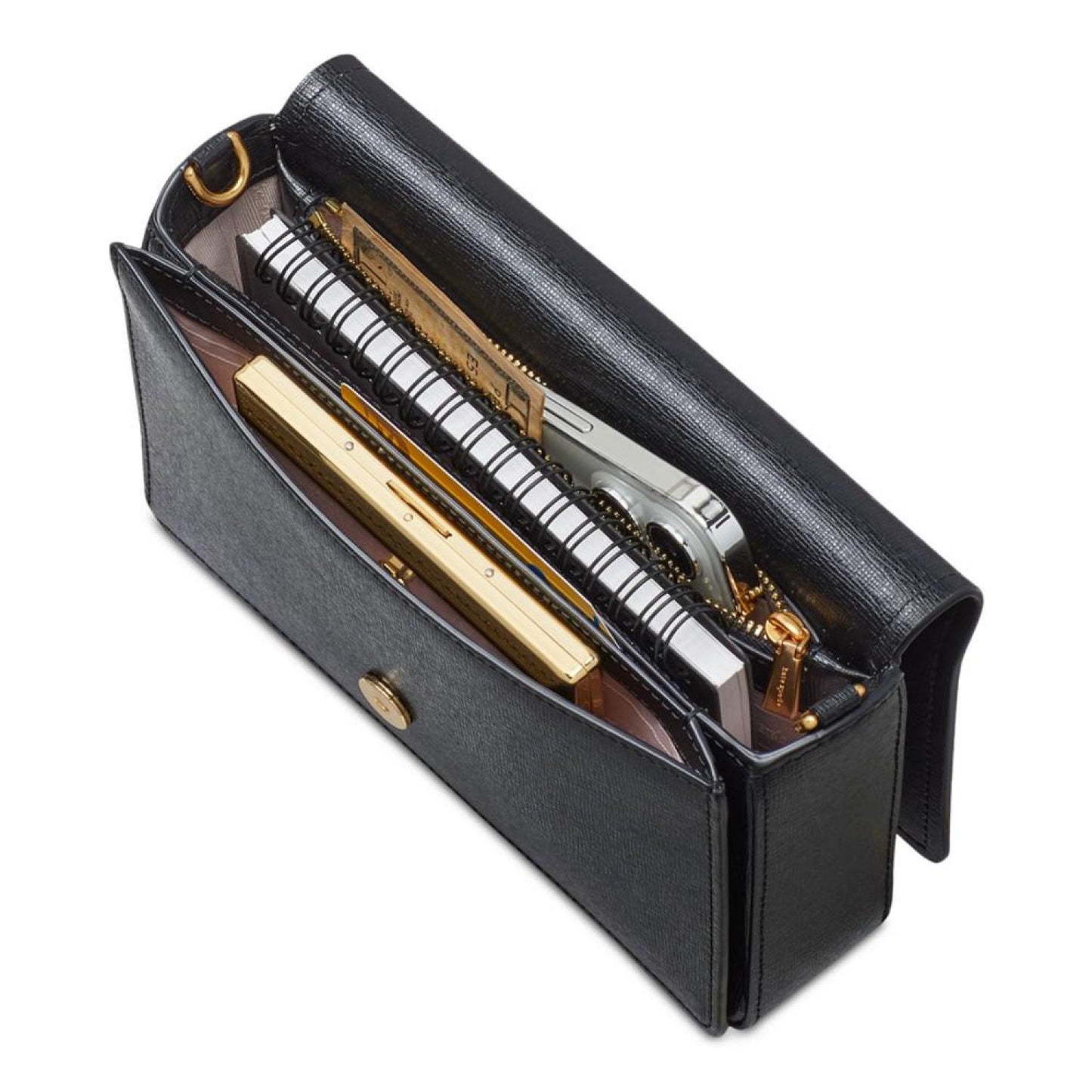 Morgan Saffiano Leather Flap Chain Wallet