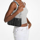 Empire Medium Frayed Denim Chain-Link Pochette