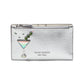 Shaken Not Stirred Embellished Metallic Saffiano Small Slim Bifold Wallet