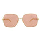 Square-Frame Metal Sunglasses