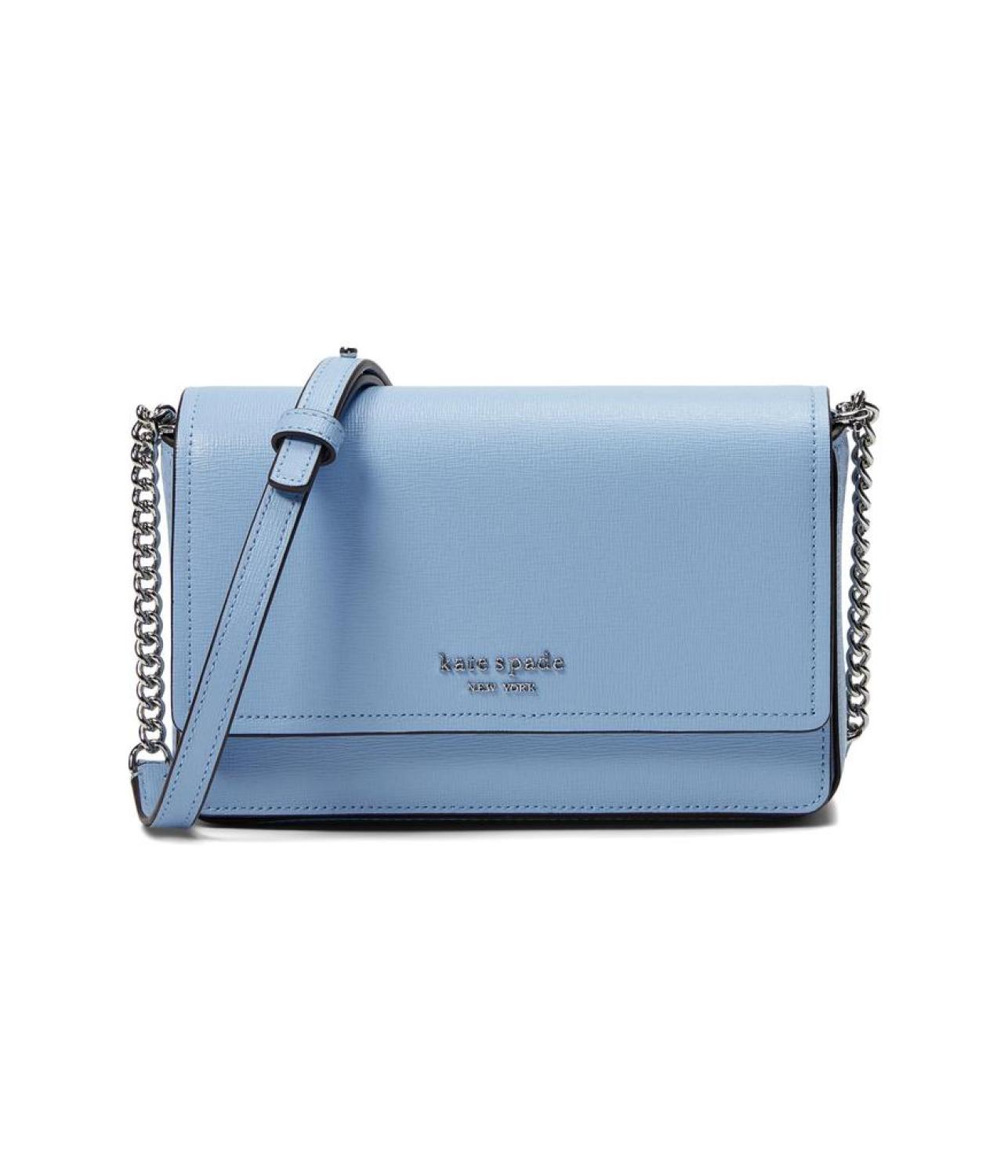 Morgan Saffiano Leather Flap Chain Wallet