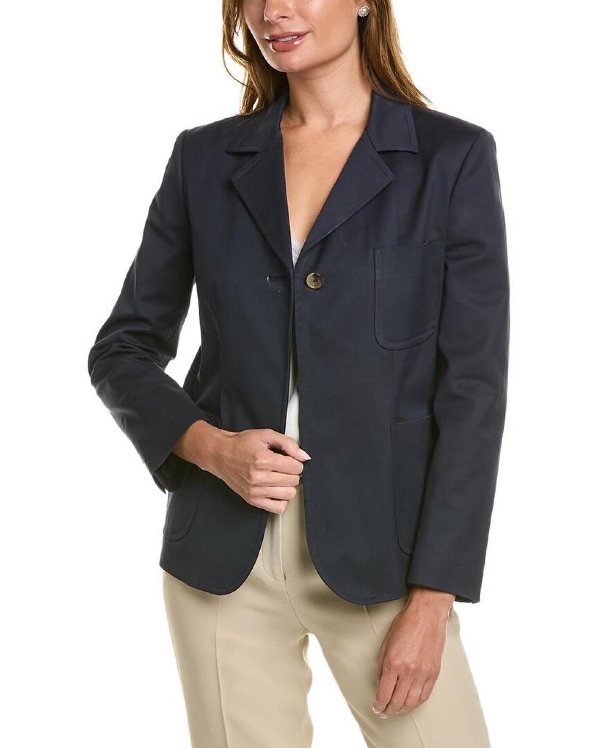 Michael Kors Twill Button Jacket