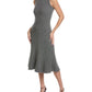 Michael Kors Collection Ribbed Sleeveless Cashmere Flare Dress