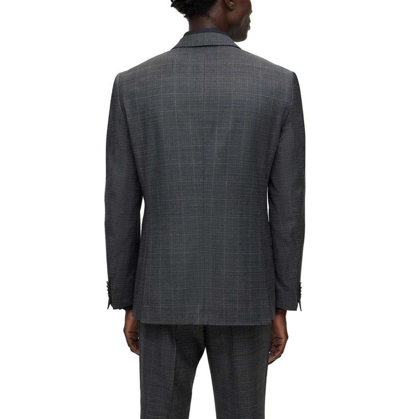 Men's Checked Stretch Slim-Fit Suit