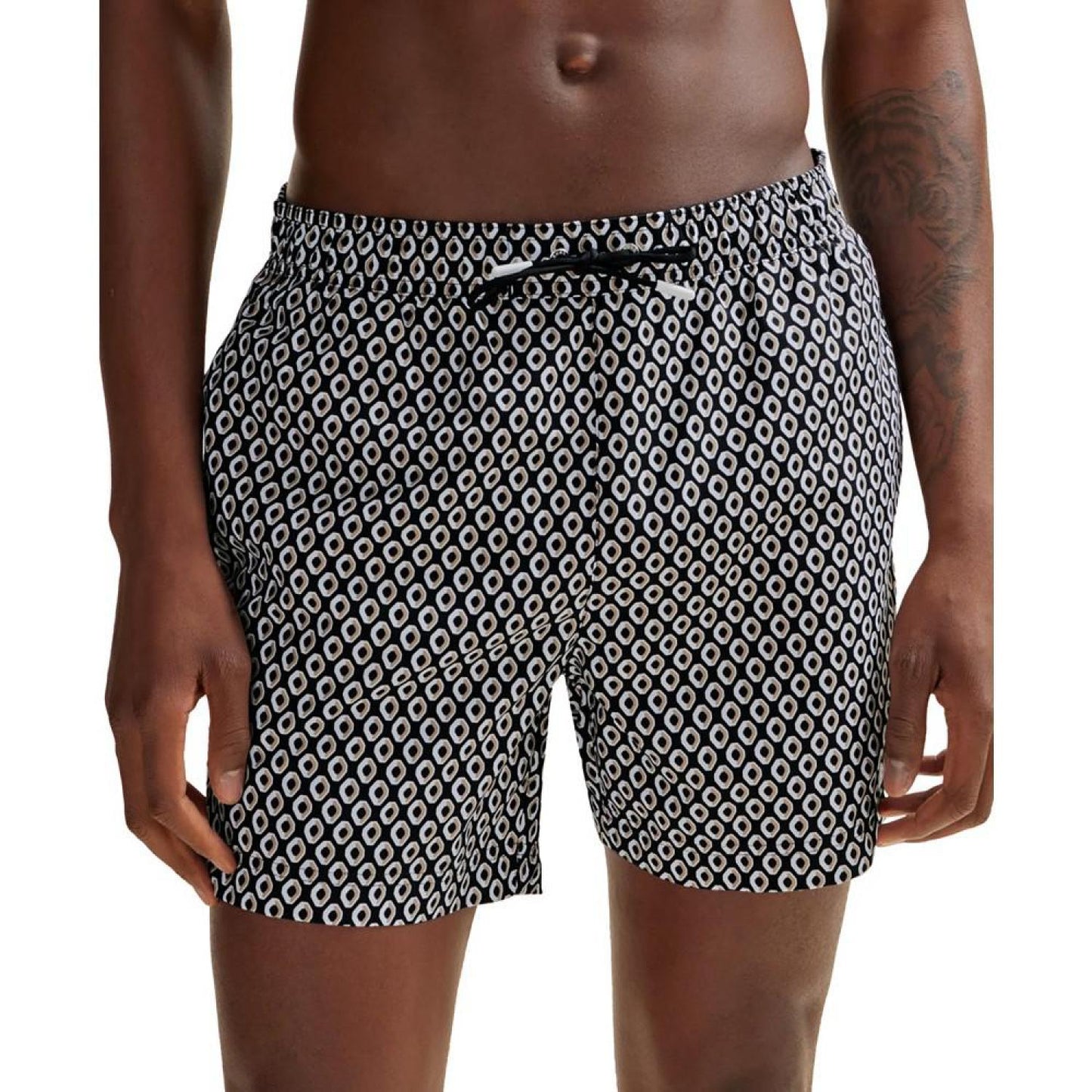 Men's Micro-Print Quick-Drying Swim Shorts