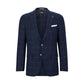 Slim-fit jacket in checked stretch virgin wool