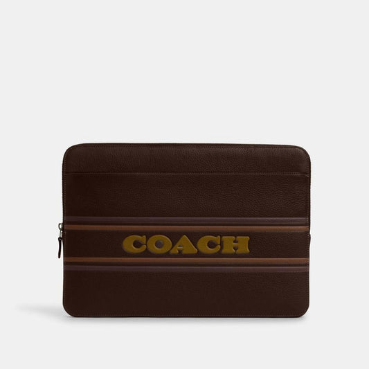 Coach Outlet Laptop Case With Coach Stripe
