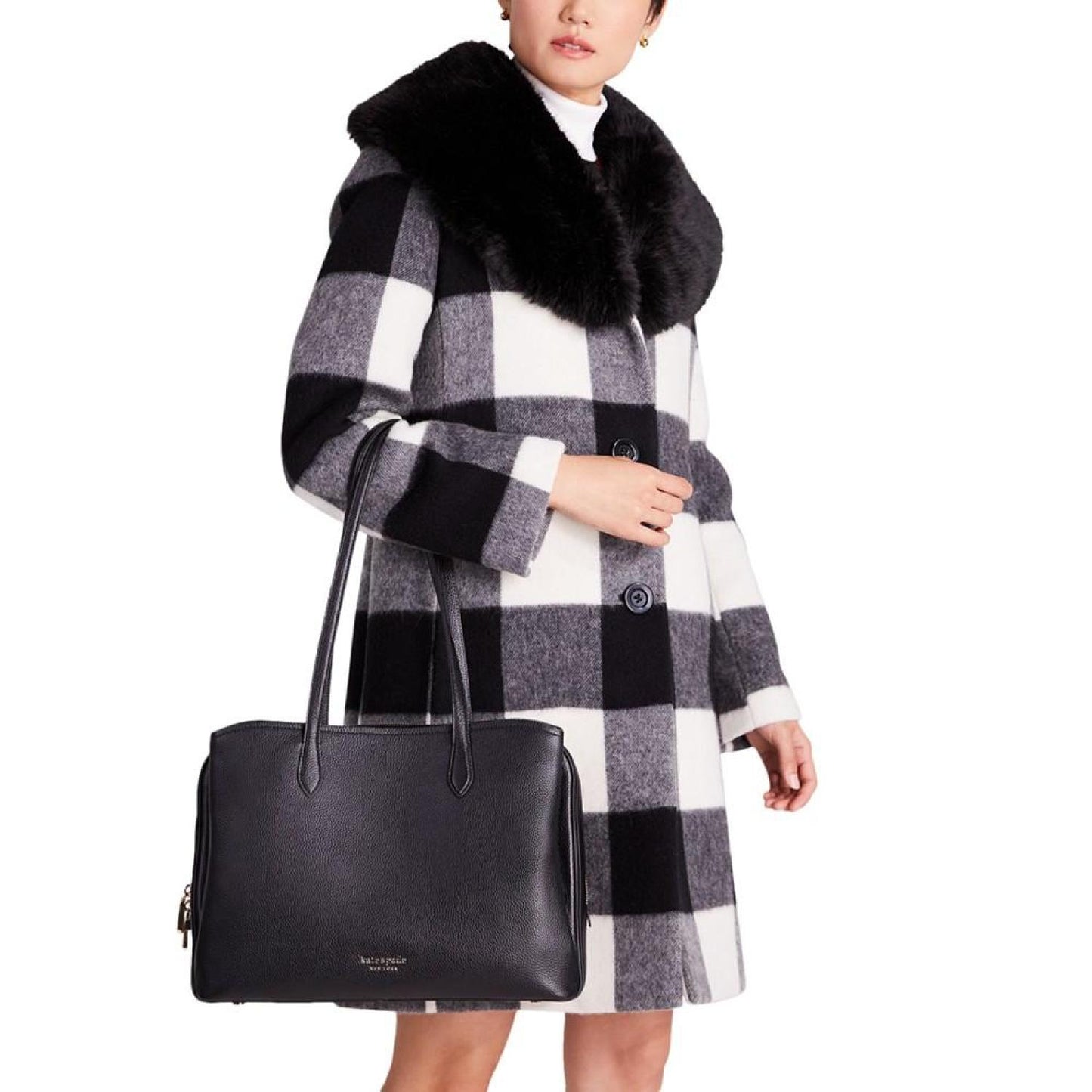 Hudson Pebbled Leather Large Work Tote