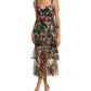 Marchesa Notte Tiered Maxi Dress