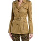 Michael Kors Collection Twill Silk-Lined Military Jacket