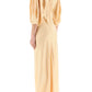 Stella mccartney satin maxi dress with cut-out ring detail
