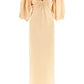 Stella mccartney satin maxi dress with cut-out ring detail