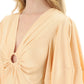 Stella mccartney satin maxi dress with cut-out ring detail