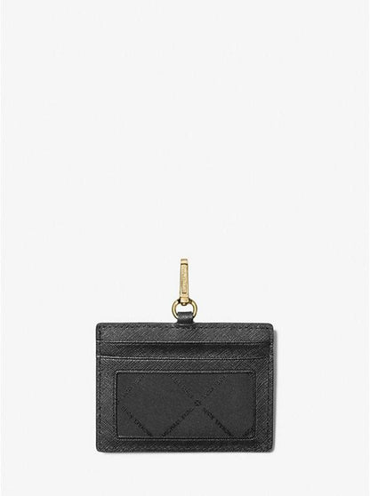 Jet Set Travel Saffiano Leather Card Case Lanyard