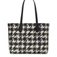 Bleecker Painterly Houndstooth Printed PVC Large Tote