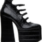 Black 'The Croc Embossed Kiki' Heels