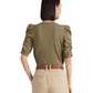 Cotton-Blend Puff-Sleeve Sweater