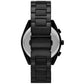Men's Langford Chronograph Black Stainless Steel Bracelet Strap Watch 45mm