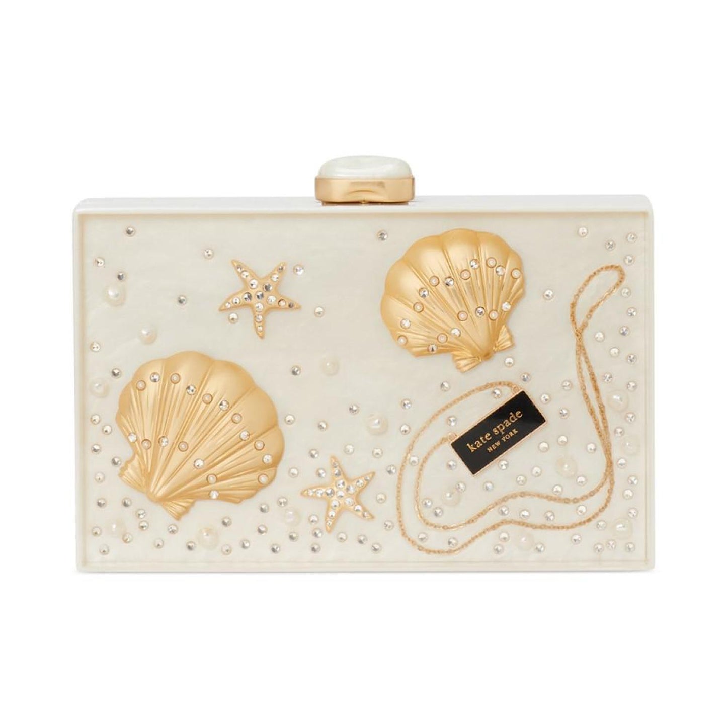 Oceanic Wonders Embellished Frame Clutch