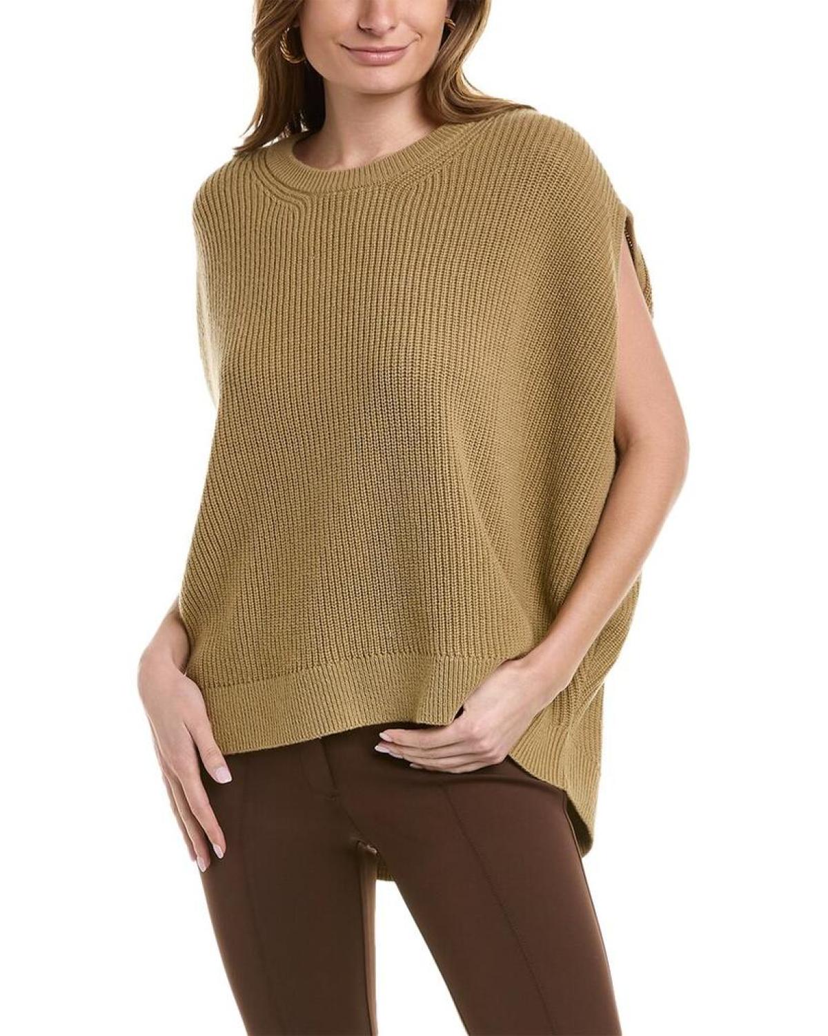 Michael Kors Collection Sharker Rib Cashmere Cocoon Sweater