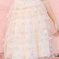 Petal Fluttered Fete Tulle Skirt In Peach