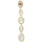 Gold-Tone Oval Cubic Zirconia Linear Drop Earrings