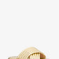 Portia Quilted Metallic Snake Embossed Leather Slide Sandal