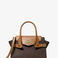 Carmen Medium Logo and Faux Leather Belted Satchel