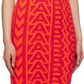 Red 'The Monogram Racer Rib Dress' Midi Dress