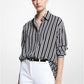Striped Organic Silk Crepe De Chine Blouse