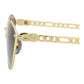 Cat Eye-Frame Metal Sunglasses