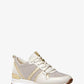 Dash Glitter Chain Mesh and Leather Trainer