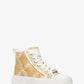 Evy Empire Logo Jacquard Straw High-Top Sneaker