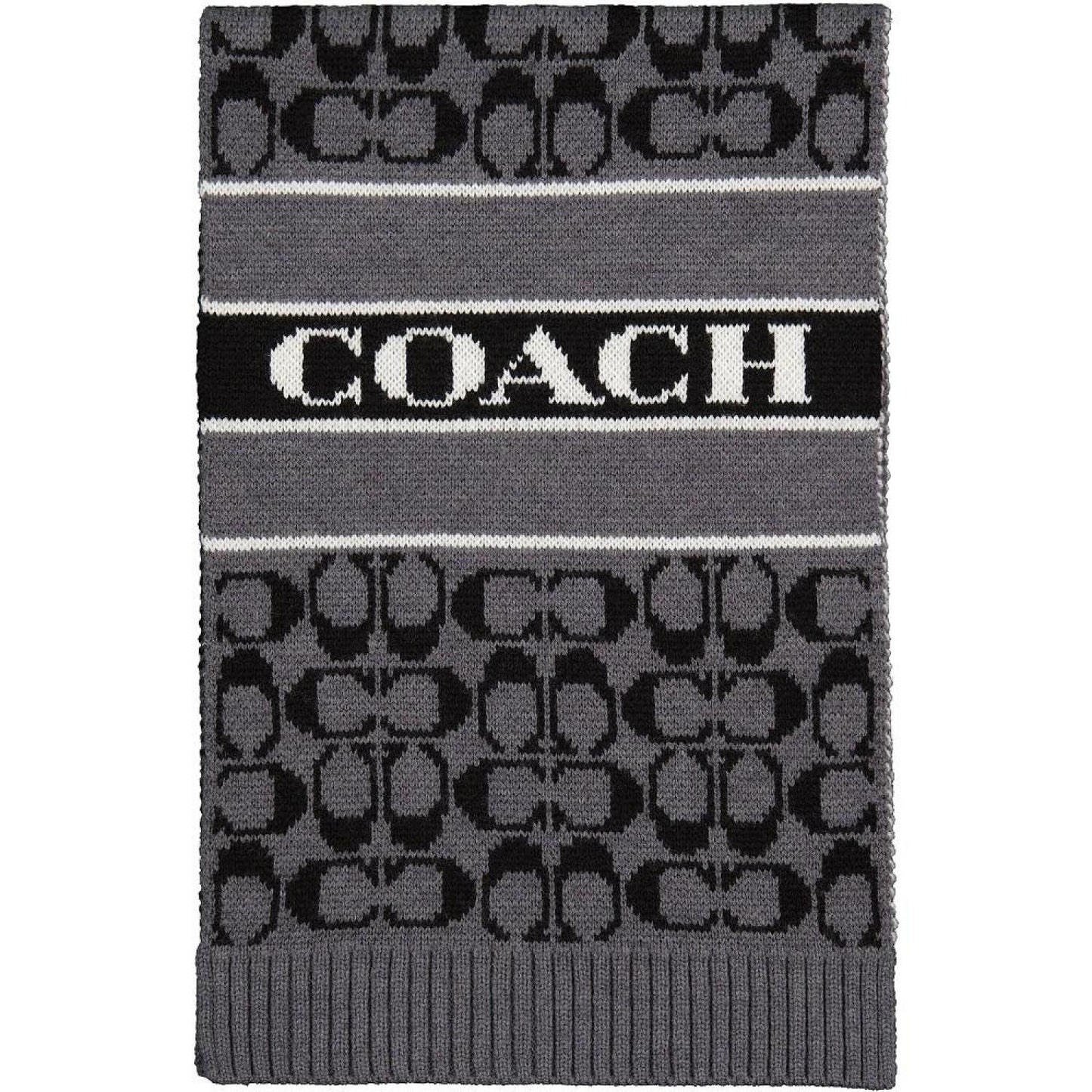 Women's Signature Logo Wool-Blend Rib Knit Scarf