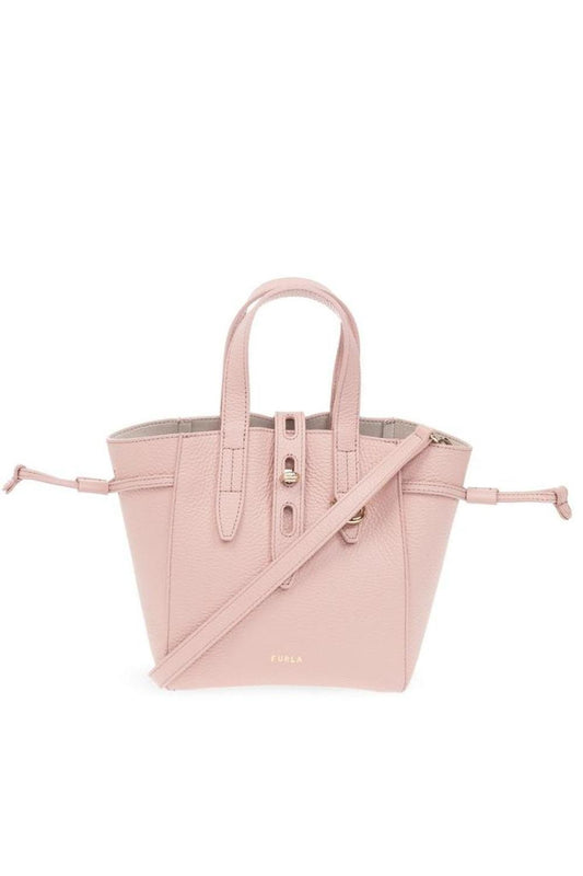 Furla Net Logo Printed Mini Tote Bag