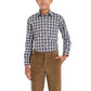 Big Boys Silver Classic Plaid Dress Shirt