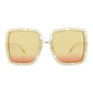 Square-Metal Frame Sunglasses