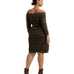 Plus Size Fair Isle Off-the-Shoulder Sweaterdress