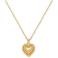 Twisted Frame Heart Pendant Necklace, 16" + 3" extender
