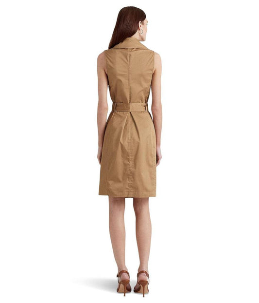 Petite Micro-Sanded Twill Sleeveless Dress