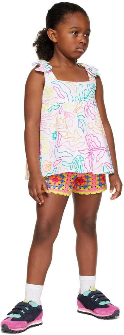 Kids Pink Drawstring Shorts