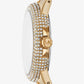 Oversized Camille Ombre Pavé Gold-Tone Watch