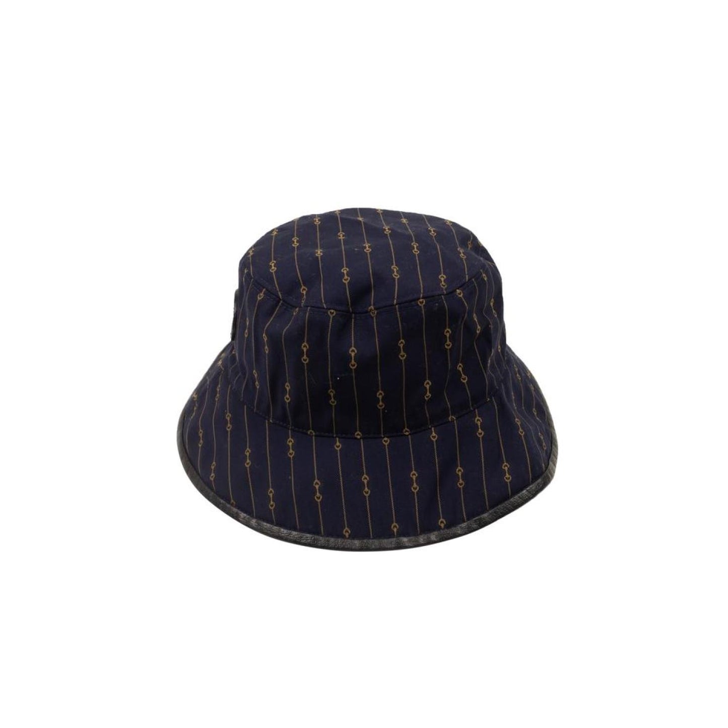Navy And Beige GG Motif Reversible Bucket Hat
