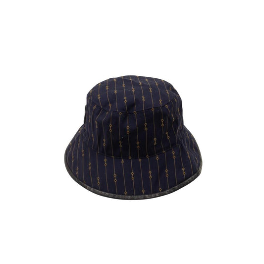 Navy And Beige GG Motif Reversible Bucket Hat