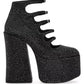 The Kiki 160MM Rhinestone Ankle Booties
