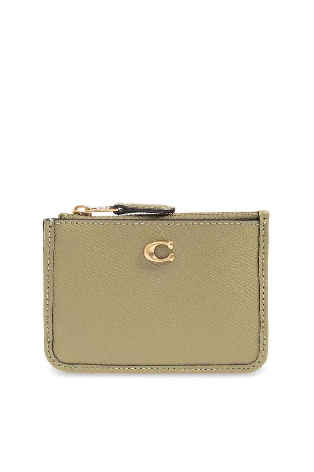 Coach Logo Plaque Mini Card Case