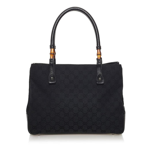 Gucci Bamboo GG Canvas Handbag (Pre-Owned)