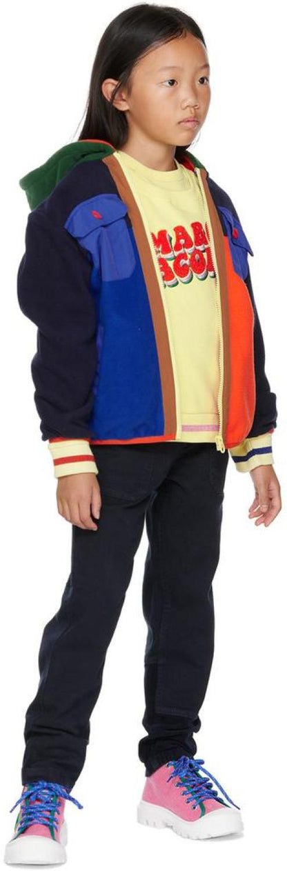 Kids Navy Paneled Cargo Pants